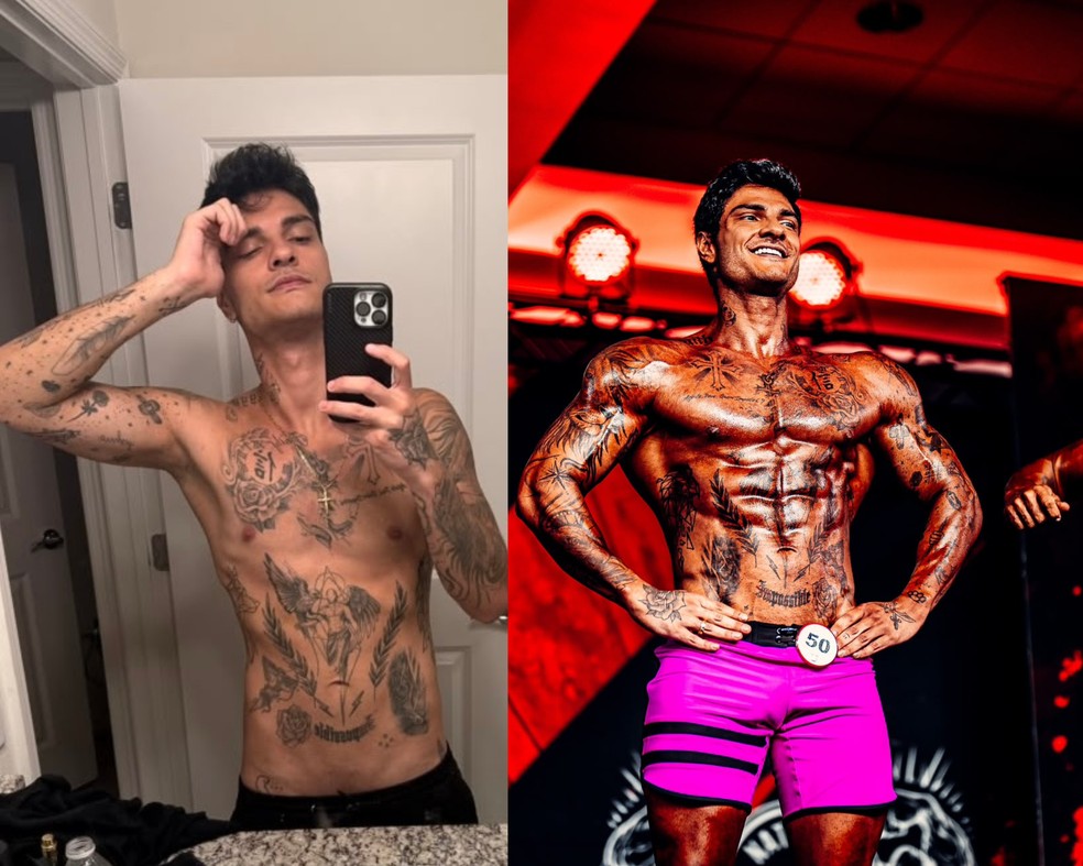 Davi Kneip: antes e depois — Foto: Arquivo Pessoal