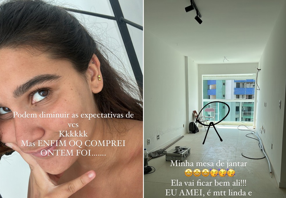 Giulia Costa mostra reforma, perrengues e vista de apartamento onde vai morar sozinha — Foto: Reprodução/Instagram