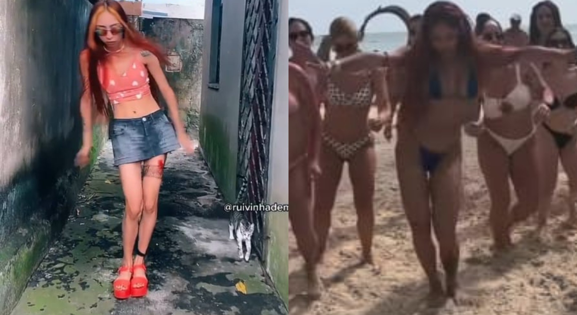 Ruivinha de Marte ensina sua dancinha viral para mulheres em praia da República Dominicana - QTU Questões do Universo