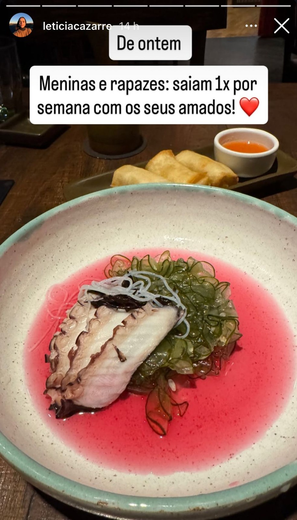 Post de Leticia Cazarré — Foto: Reprodução | Instagram