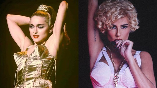 Deborah Secco recria look de Madonna: 'Minha inspiração'