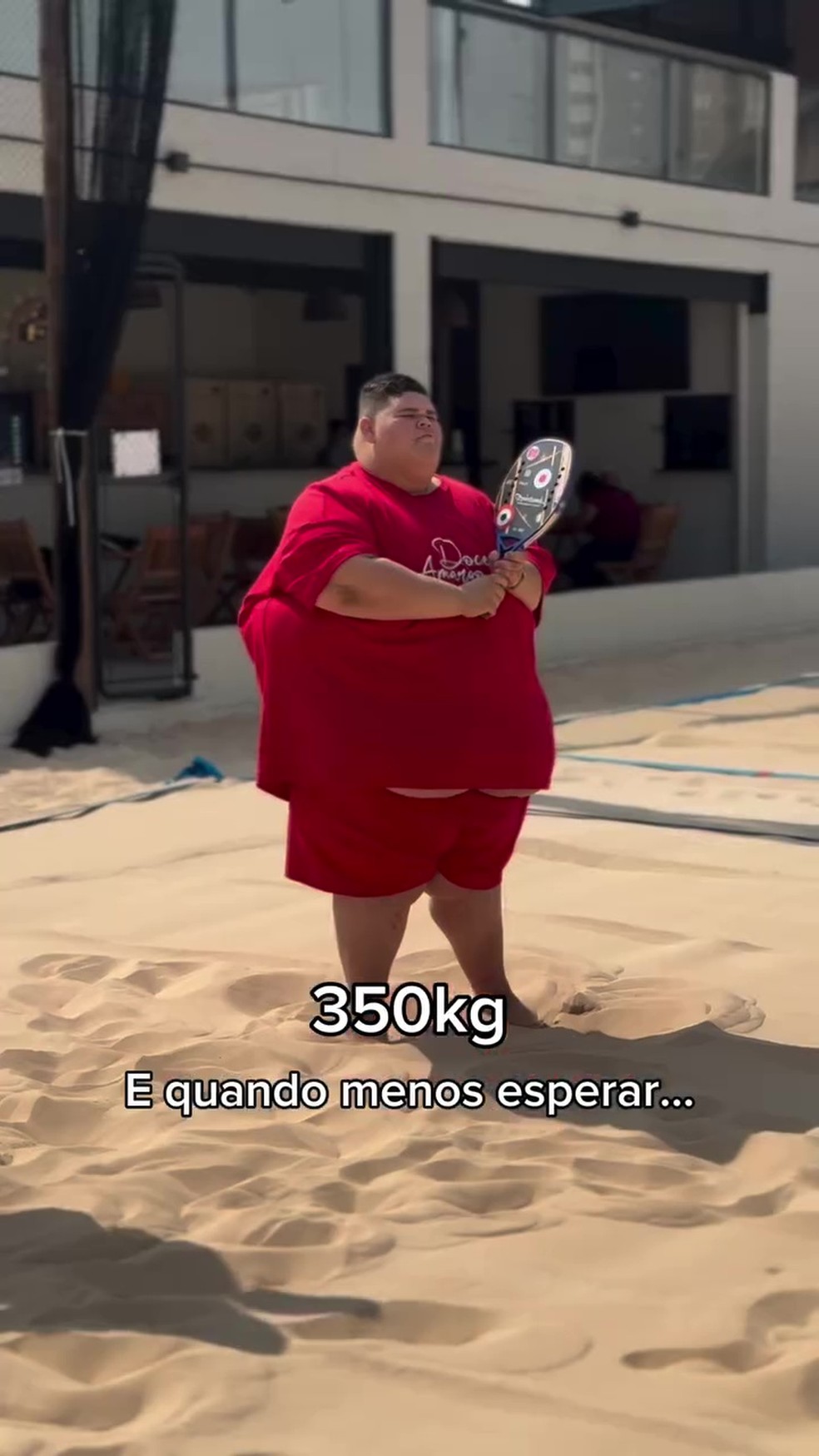Antes de Gordão da XJ, ainda com 350 kg — Foto: Reprodução/Instagram