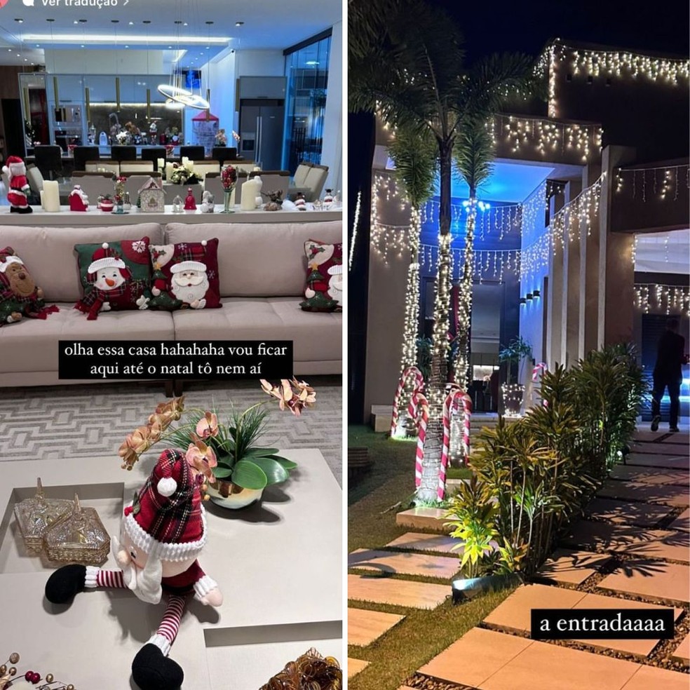 Bianca Andrade, a Boca Rosa, mostra decoração de Natal na mansão da mãe — Foto: Reprodução/Instagram