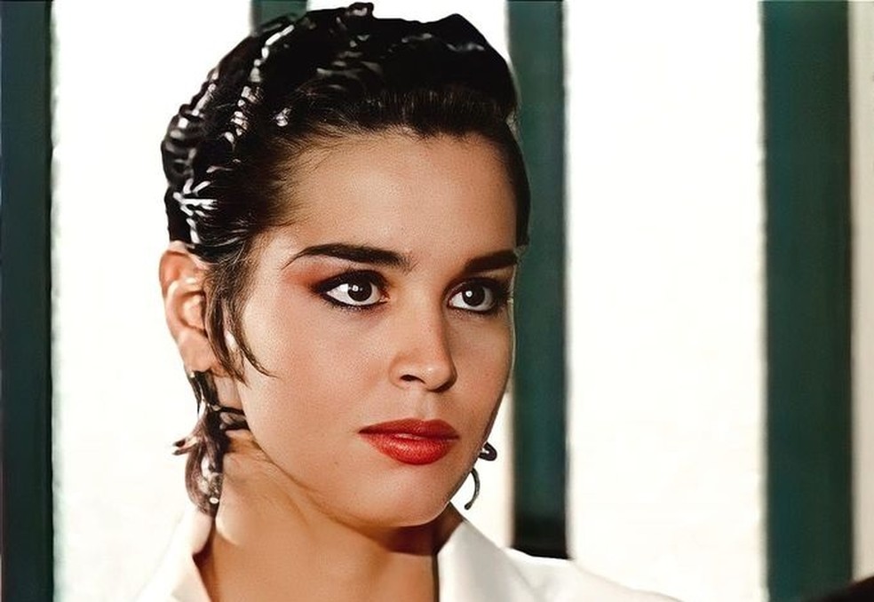 Suzy Rêgo, como Berta, na novela Salomé (Globo, 1991) — Foto: TV Globo