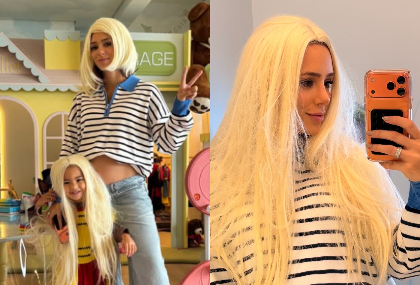 Loiras? Bruna Biancardi e Mavie se divertem em tarde de perucas