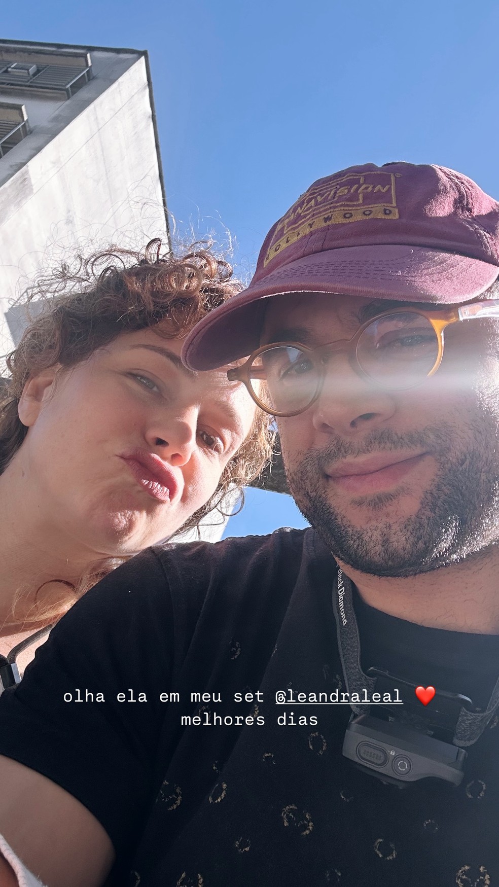Guilherme Burgos e Leandra Leal — Foto: Reprodução/Instagram