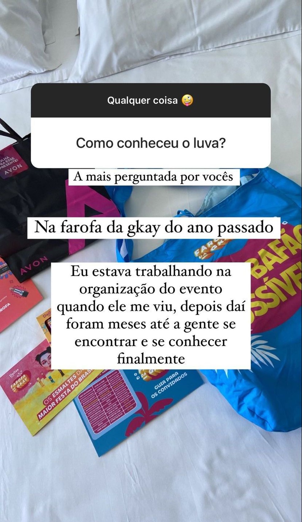 Távila Gomes revela como conheceu Luva de Pedreiro — Foto: Reprodução/ Instagram