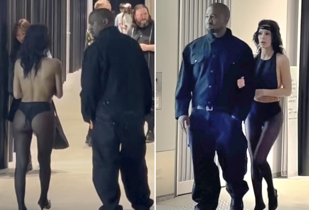 Kanye West e Bianca Censori — Foto: Grosby Group