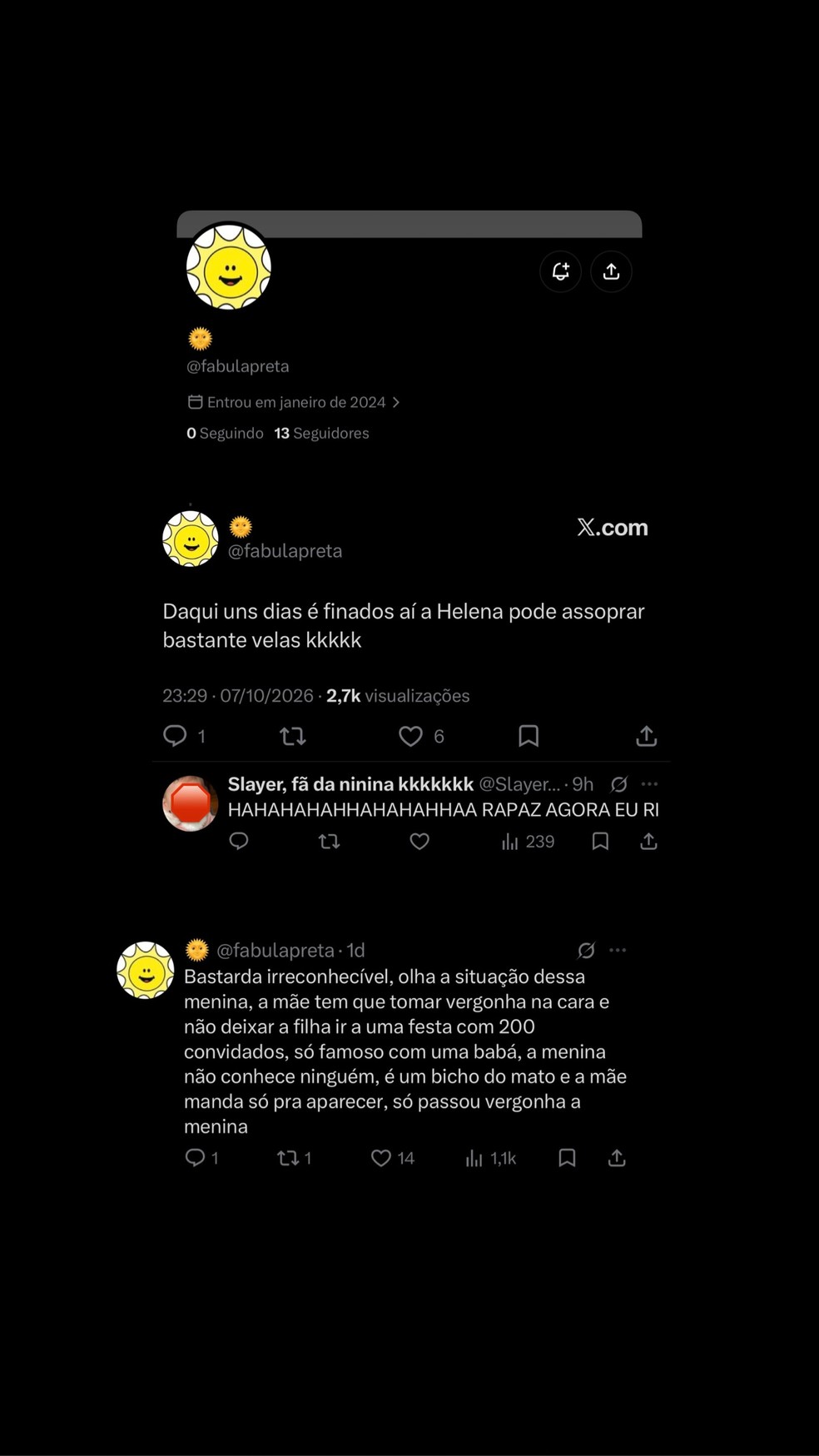 Amanda Kimberlly denuncia e expõe ataques contra filha com Neymar e registra boletim de ocorrência — Foto: Reprodução/Instagram
