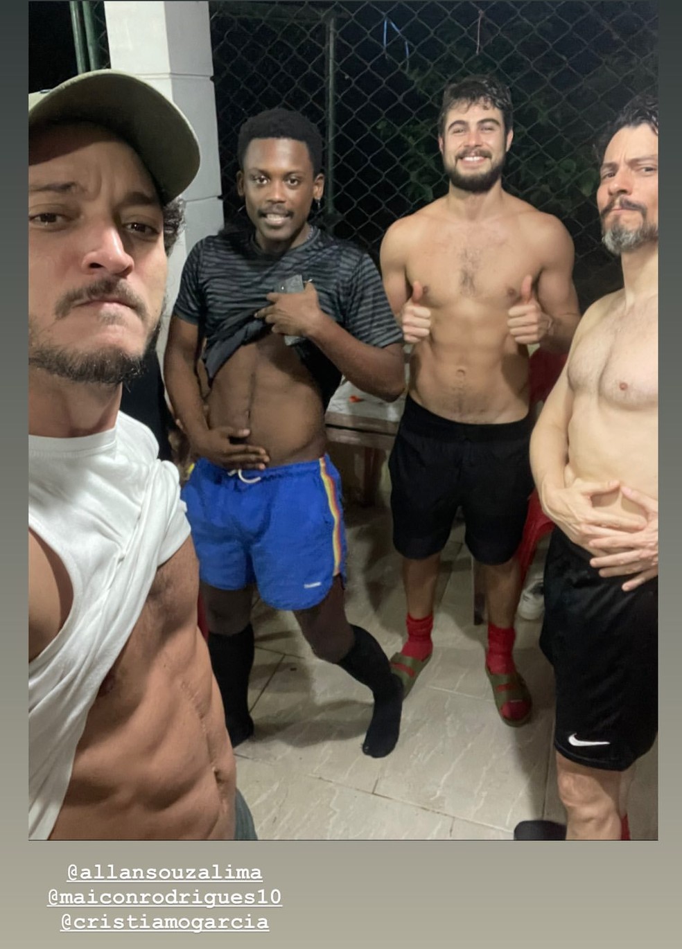 Allan Souza Lima, Maicon Rodrigues, Rafael Vitti e Cristiano Garcia — Foto: Instagram