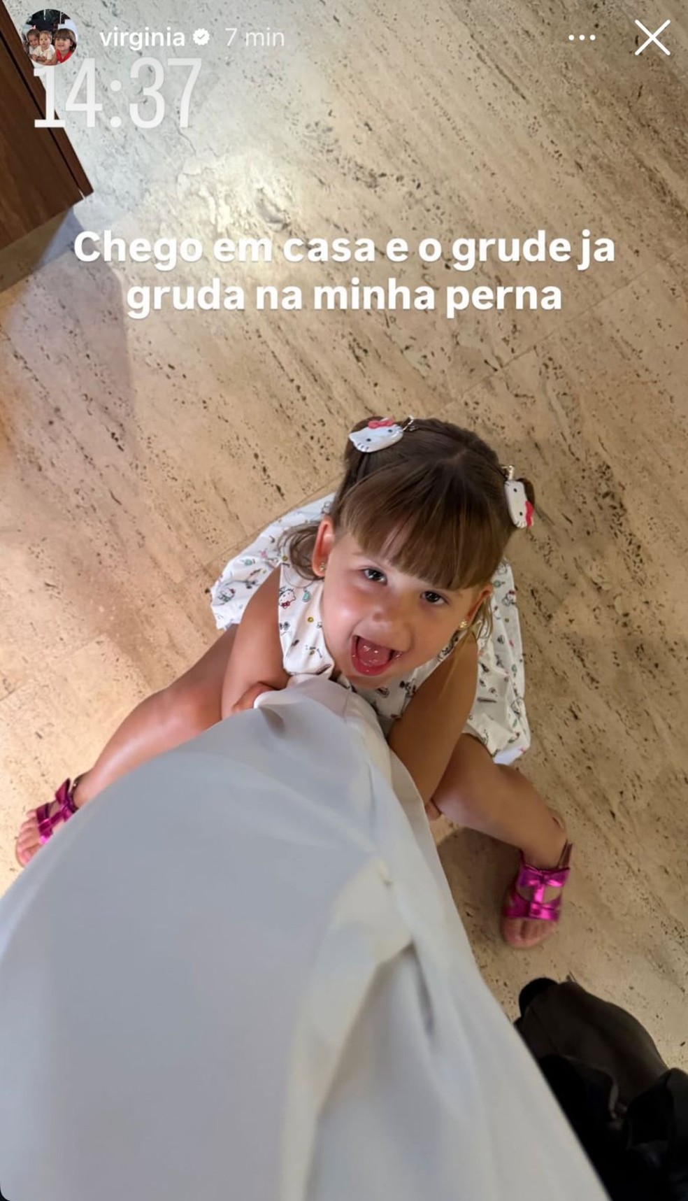 Virginia mostra reação de Maria Flor e Maria Alice ao chegar na casa de ...