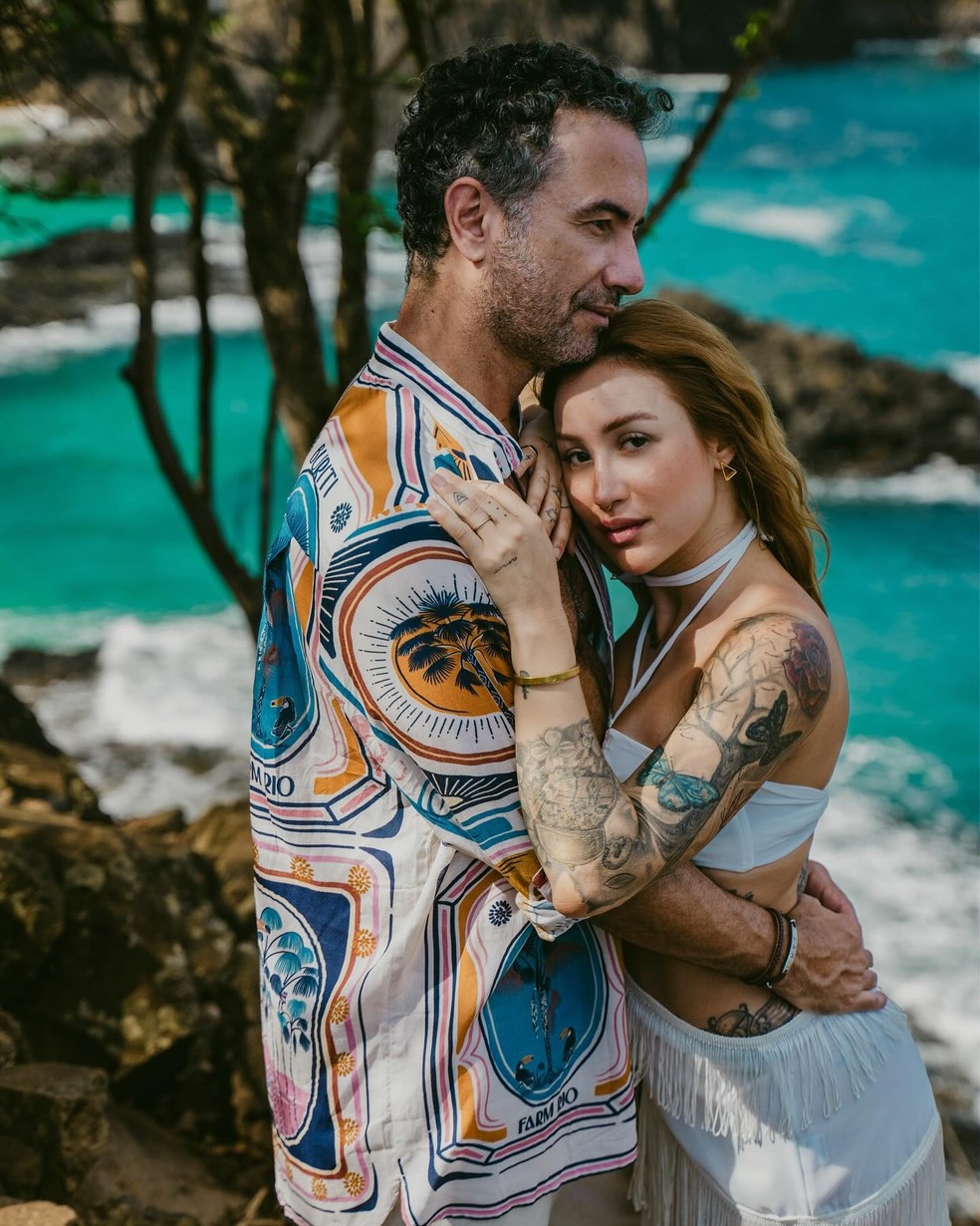 Marco Luque e a esposa, Jéssica Correia Luque — Foto: Reprodução/Instagram