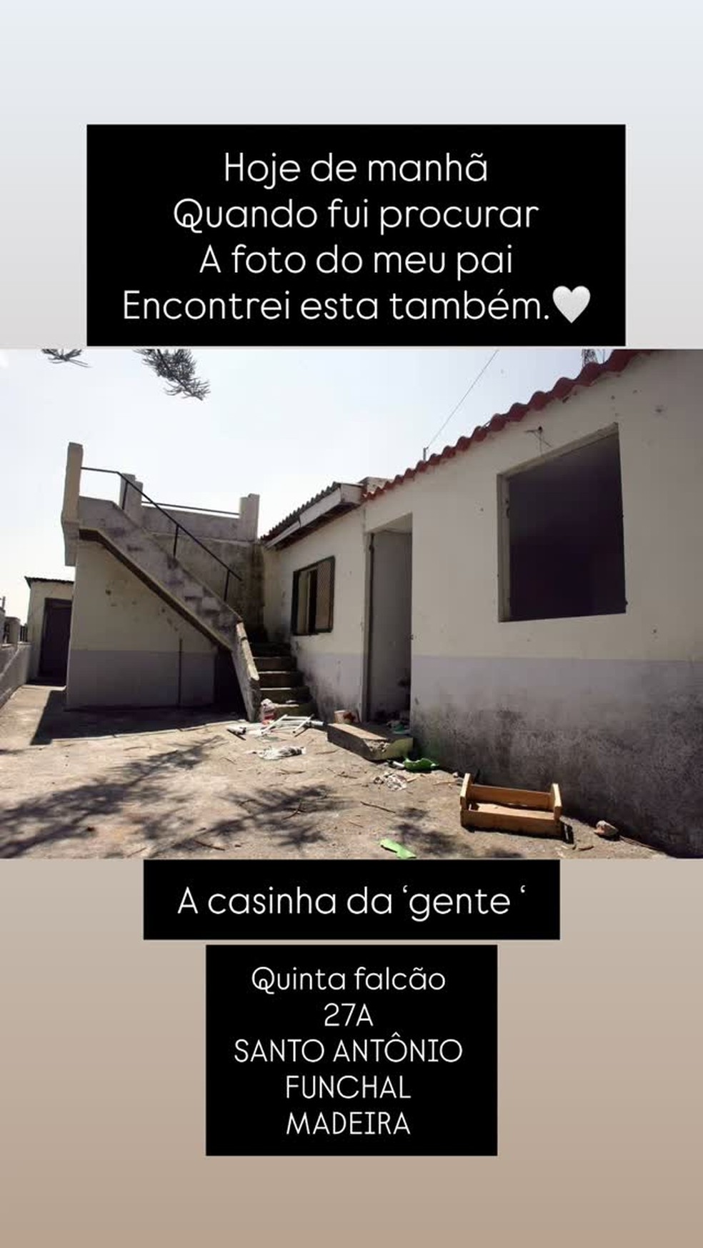Irmã de Cristiano Ronaldo relembra origem humilde e mostra casa da infância do jogador — Foto: Reprodução/Instagram