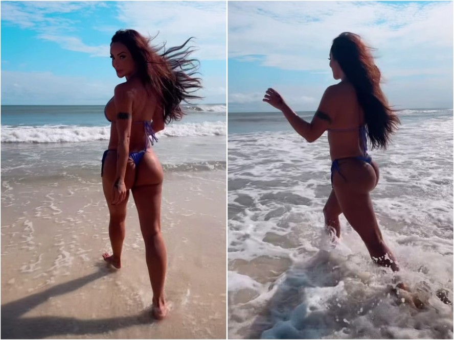 Carol Nakamura brilha em dia de praia