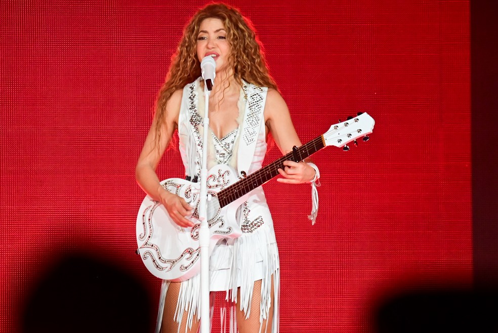 Shakira durante show em São Paulo — Foto: Leo Franco / AgNews