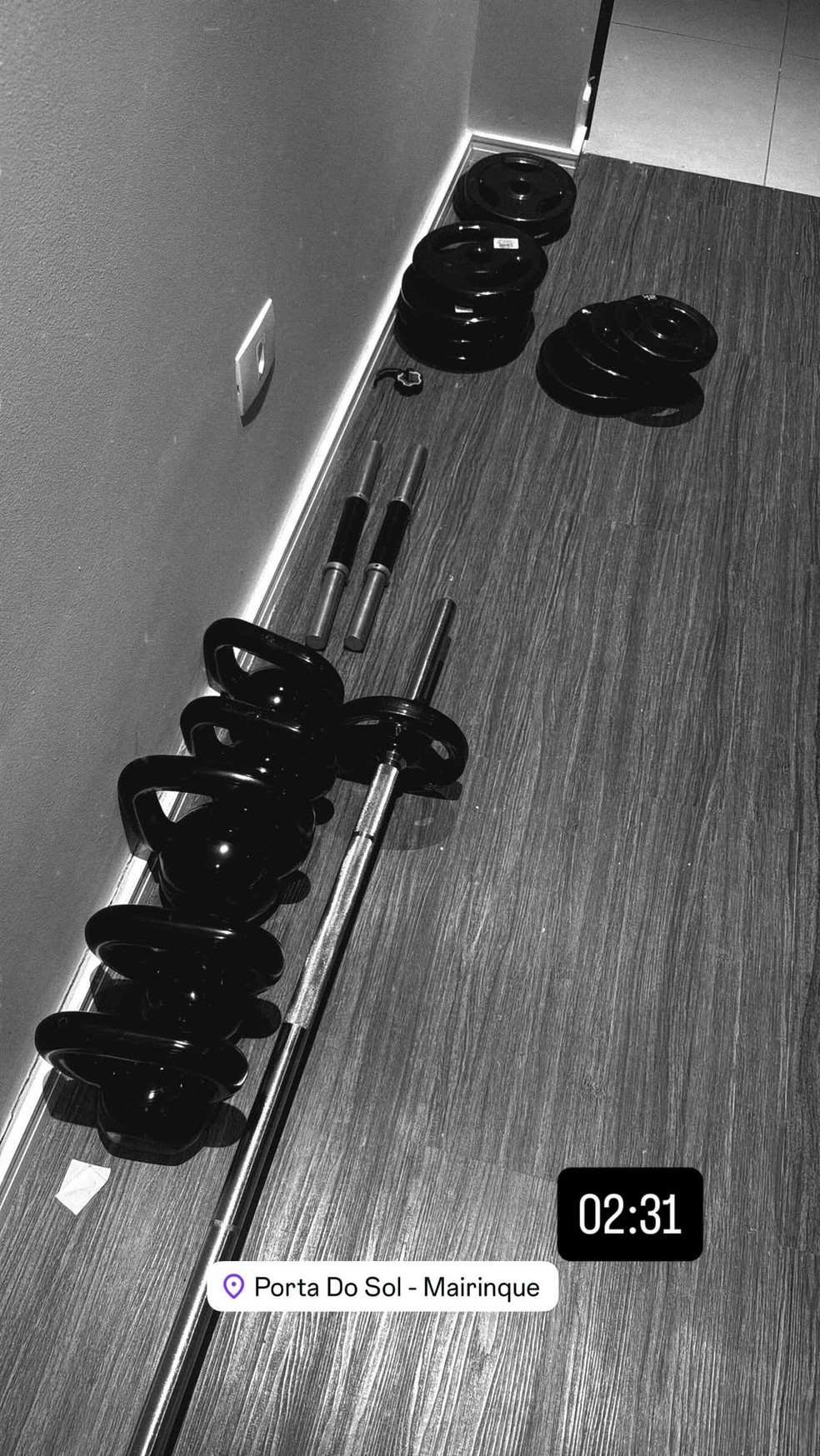 Maiara mostrou que treinou durante a madrugada — Foto: Reprodução/Instagram