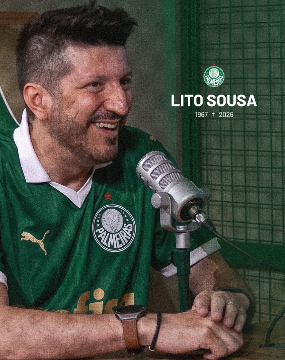 Palmeiras presta homenagem para Lito Sousa — Foto: Reprodução/Instagram