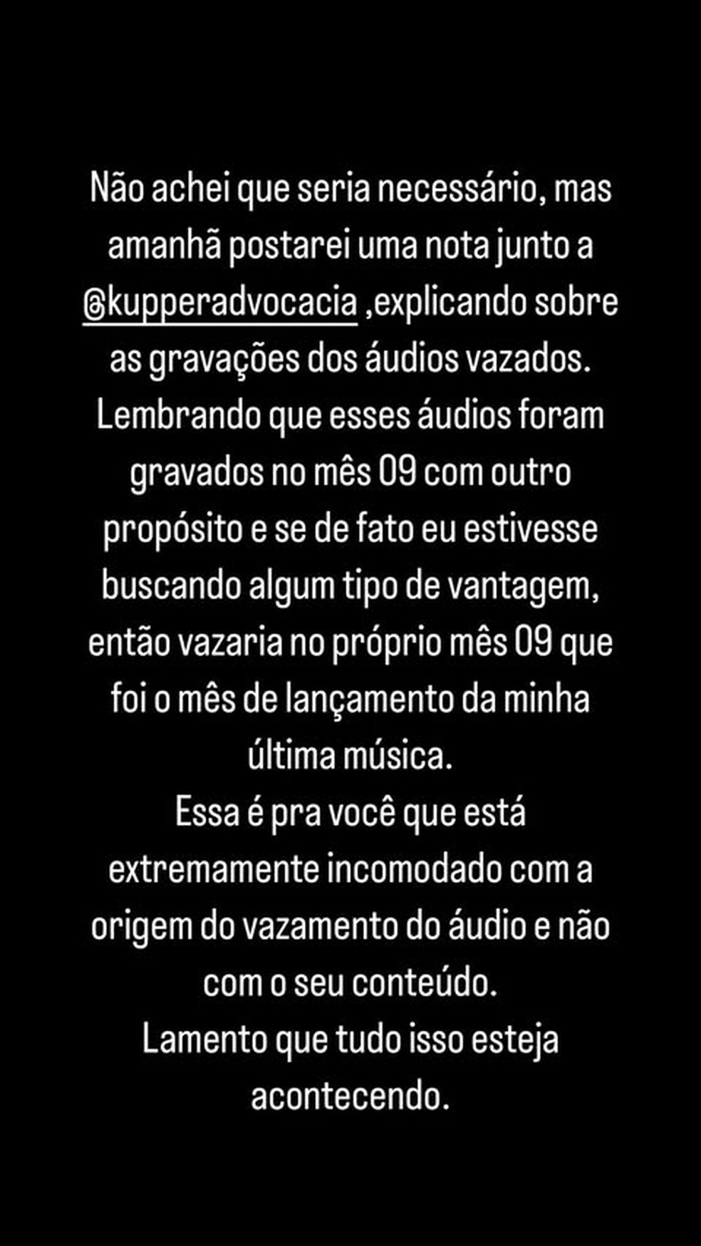 Rapper KT Gomez nega vantagens em vazamento de áudios racistas de Ana Paula Minerato e aciona advogados — Foto: Reprodução/Instagram