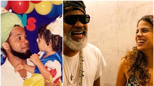 Carlinhos Brown mostra foto antiga com a filha em aniversário: "Nasceu me presenteando"