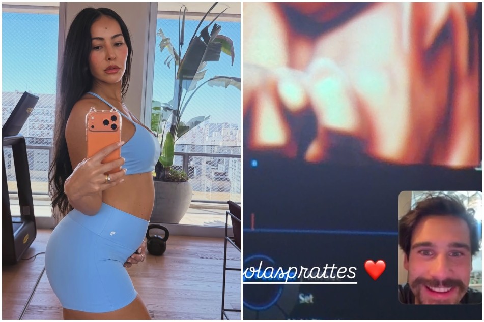 Sabrina Sato liga para Nicolas Prattes e  mostra rostinho do filho durante ultrassom; veja