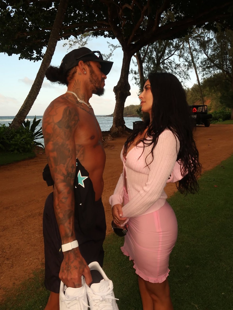 Kim e Lewis Hamilton — Foto: Reprodução/Instagram