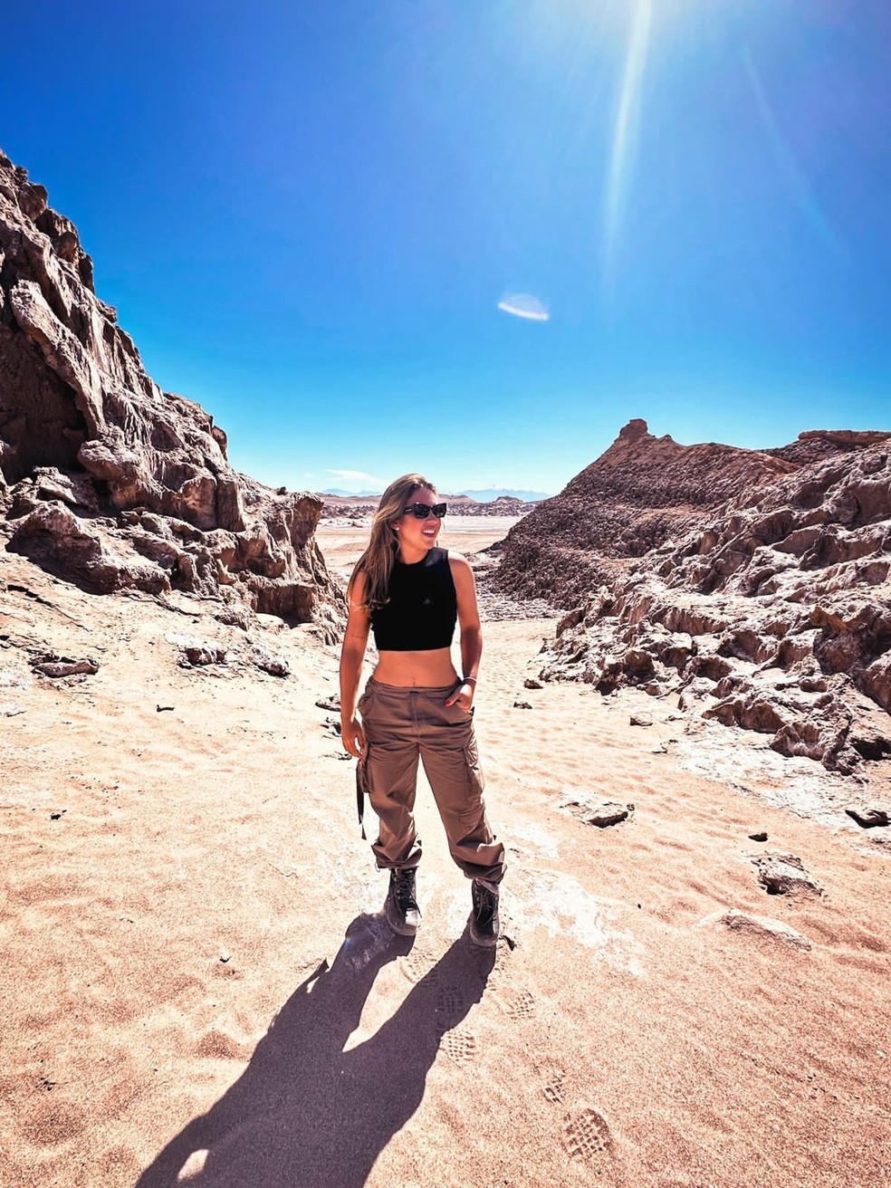 Natália Toscano em San Pedro de Atacama — Foto: Arquivo pessoal