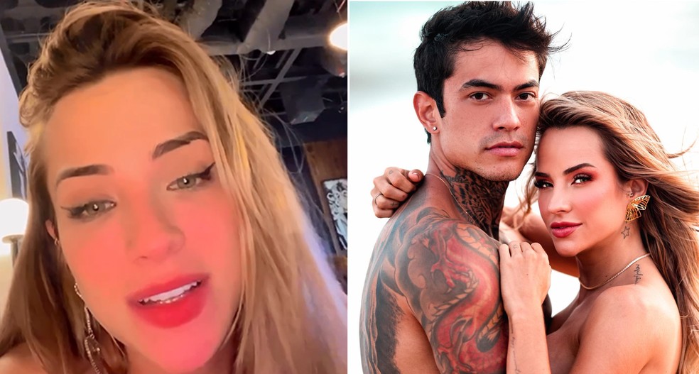 O ex-casal Gabi Martins e Lincoln Lau — Foto: Reprodução/Instagram e Neto Fernandez