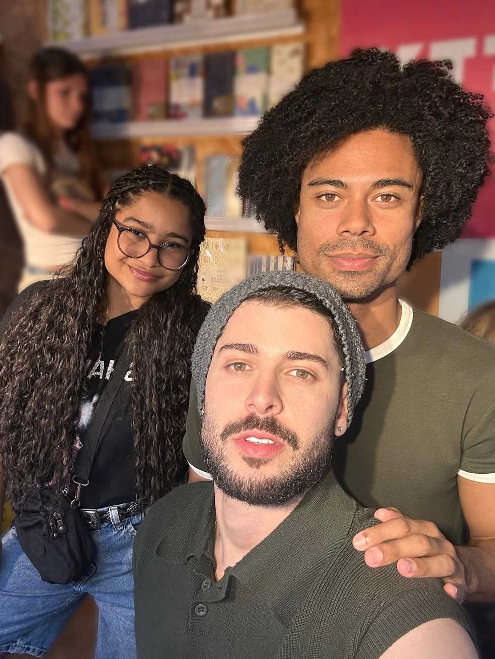Milena com Breno e Marcelo, do BBB 26 — Foto: Reprodução/Instagram