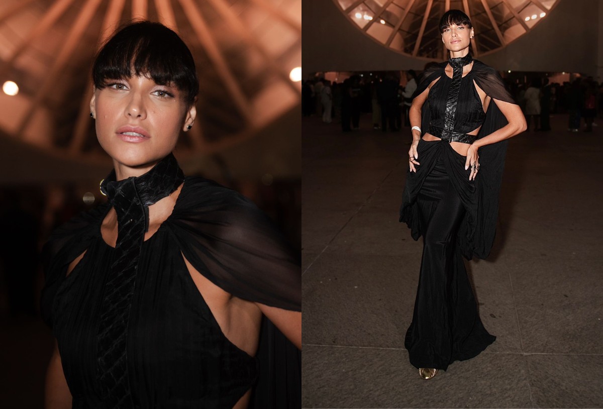 Débora Nascimento aposta em look recortado no último dia de Rio Fashion ...