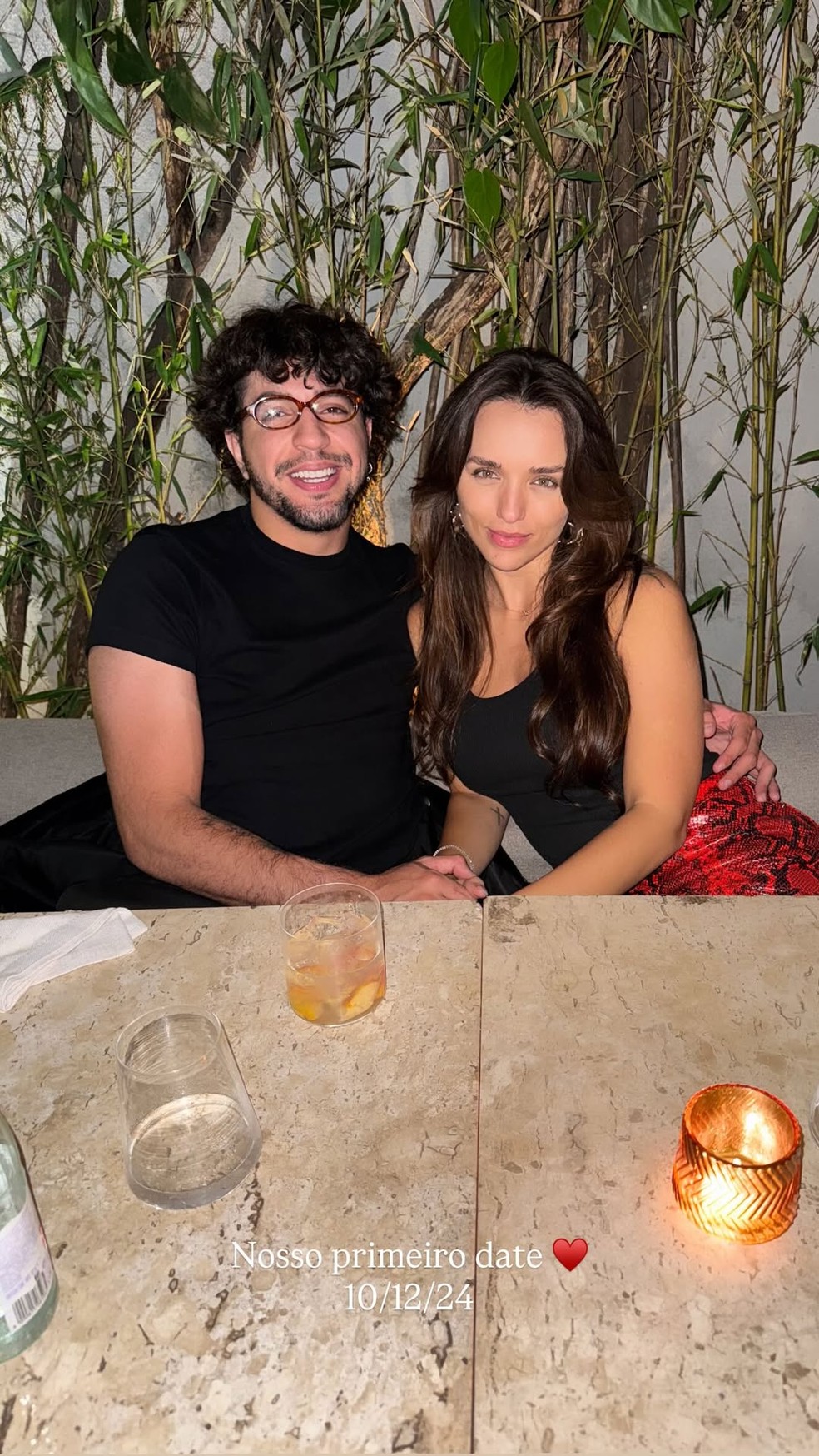 Nattan e Rafa Kalimann no primeiro encontro — Foto: Reprodução/Instagram