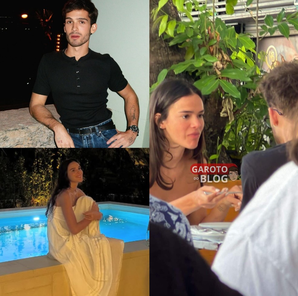 Bruna Marquezine almoçando com João Guilherme — Foto: Reprodução/Instagram