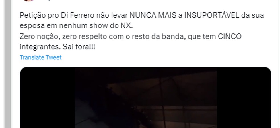 Isabeli Fontana é criticada nas redes sociais após comentário sobre NX Zero — Foto: Reprodução/Twitter 