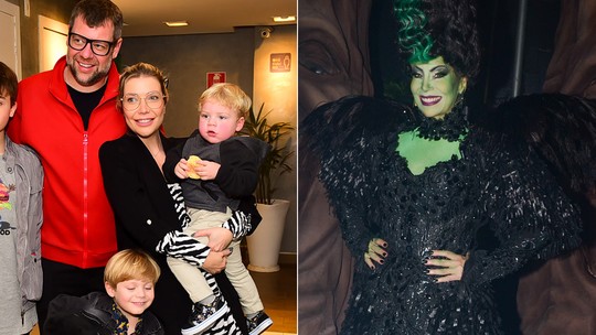 Luiza Possi com os filhos e mais famosos vão à pré-estreia de 'O Mágico de Oz'