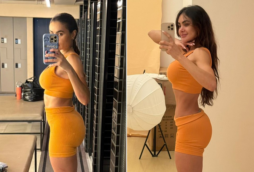 Antes e depois do corpo de Natacha Horana &mdash; Foto: Arquivo pessoal