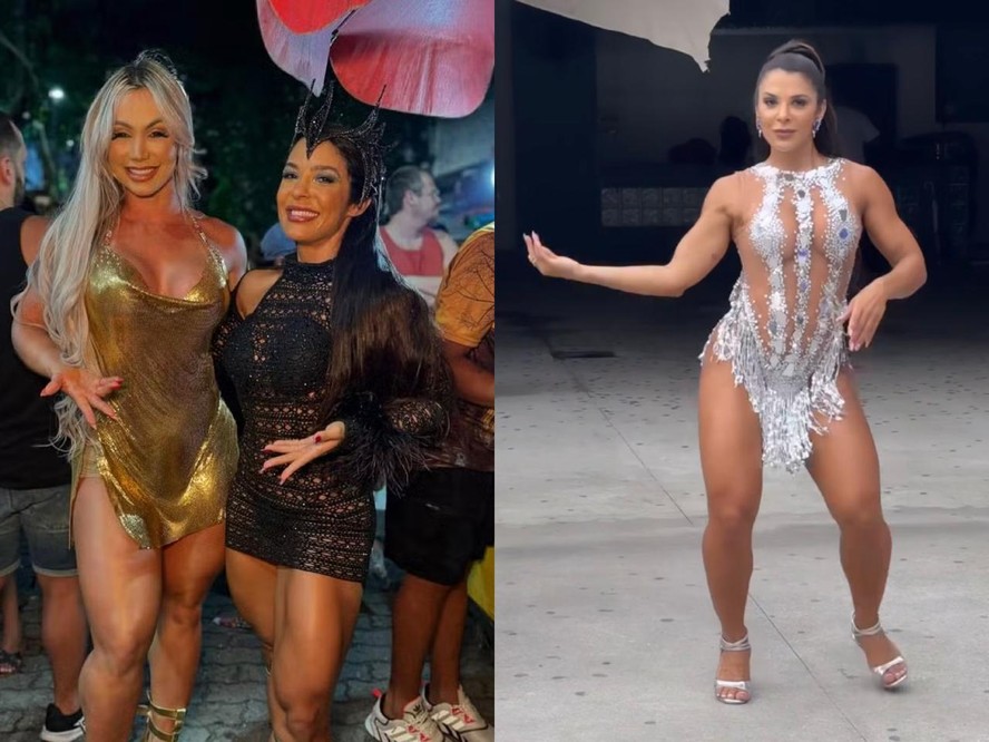 Rainha de bateria ensaia com look emprestado por musa de outra escola ...
