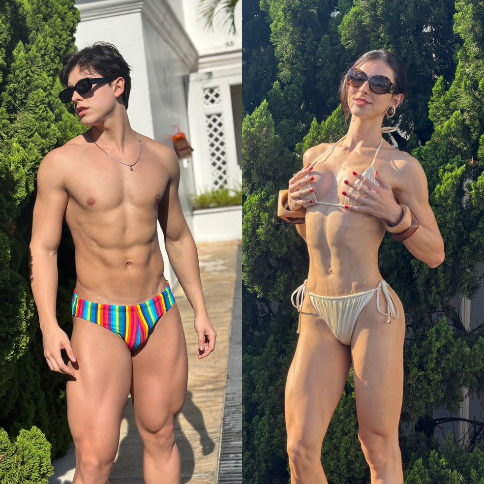 Antes e depois de Bella Longuinho — Foto: Reprodução/Instagram