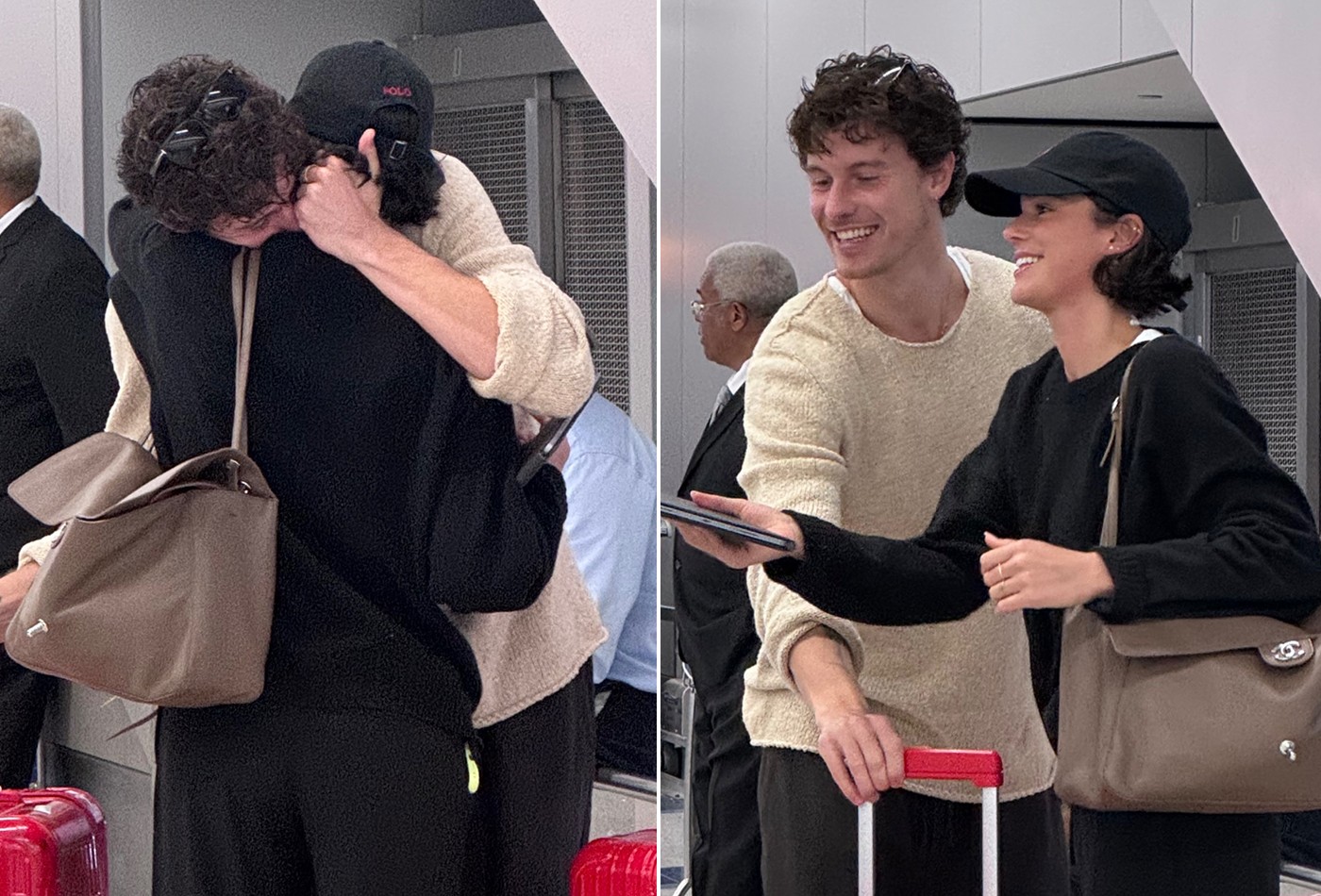 Bruna Marquezine reencontra o namorado, Shawn Mendes, em aeroporto de Los Angeles — Foto: The Grosby Group