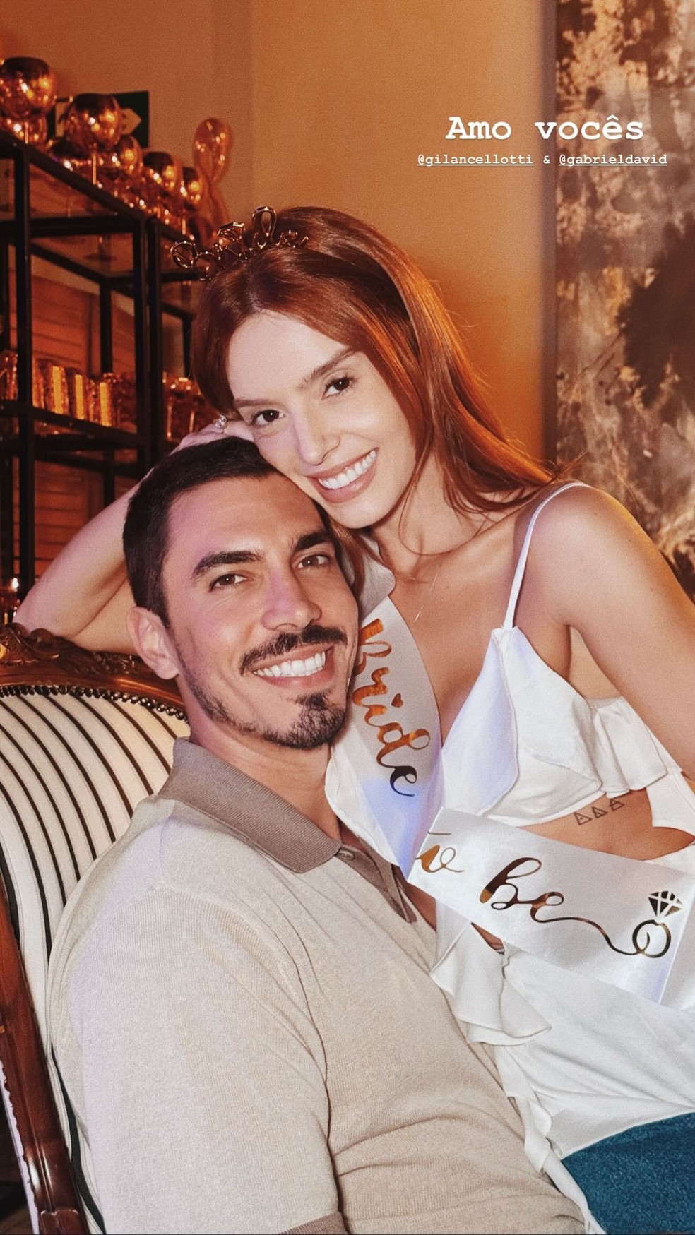 Giovanna Lancellotti e Gabriel David — Foto: Reprodução/Instagram