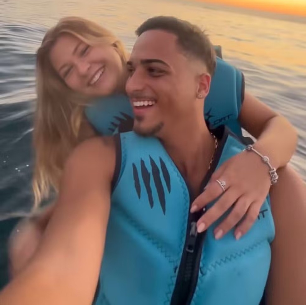 Nikki Meneghel, sobrinha de Xuxa, e o namorado, João Vitor Peçanha — Foto: Reprodução/Instagram