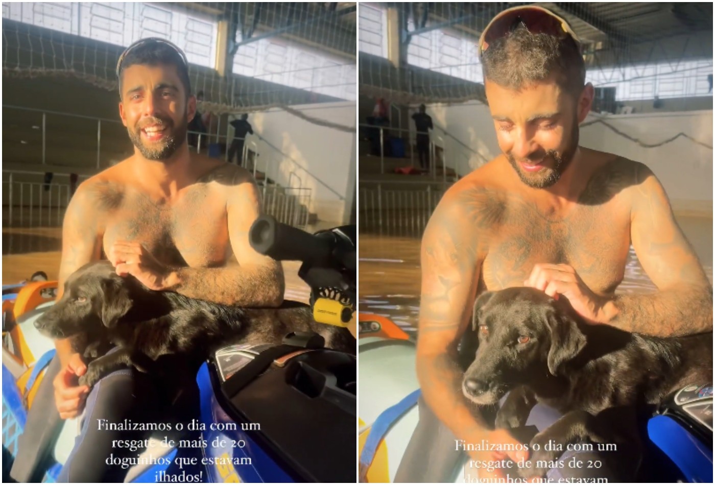 Pedro Scooby ajuda a resgatar mais de 20 cachorros que estavam ilhados ...