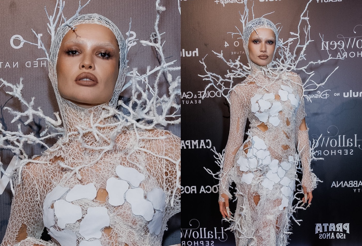 Juliette elege look all white para baile de Halloween e brinca: 'Estou muito noiva'