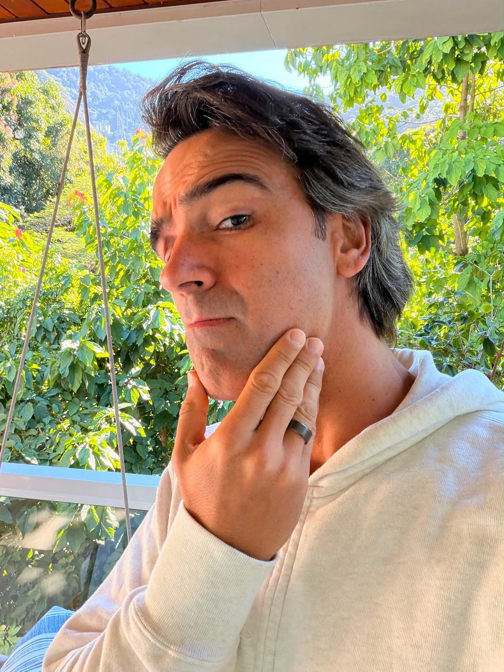 Tadeu Schmidt tirou a barba — Foto: Reprodução/Instagram