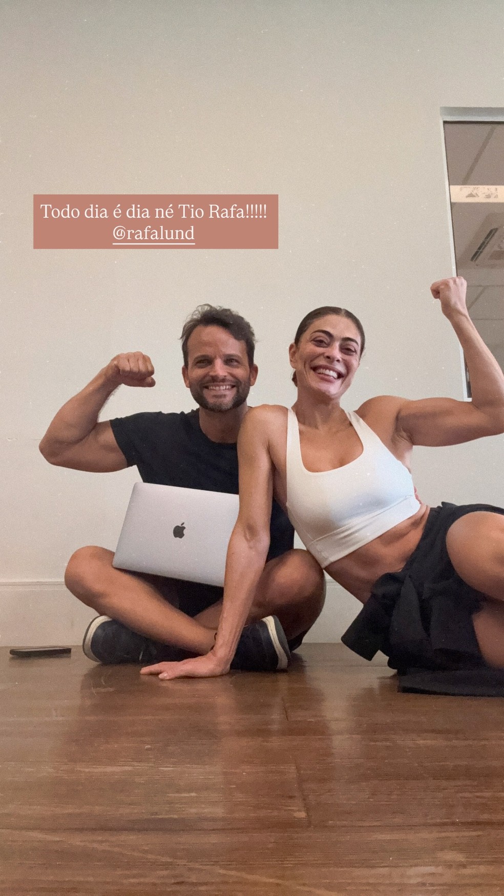 Juliana Paes e o personal trainer Rafa Lund — Foto: Reprodução/Instagram