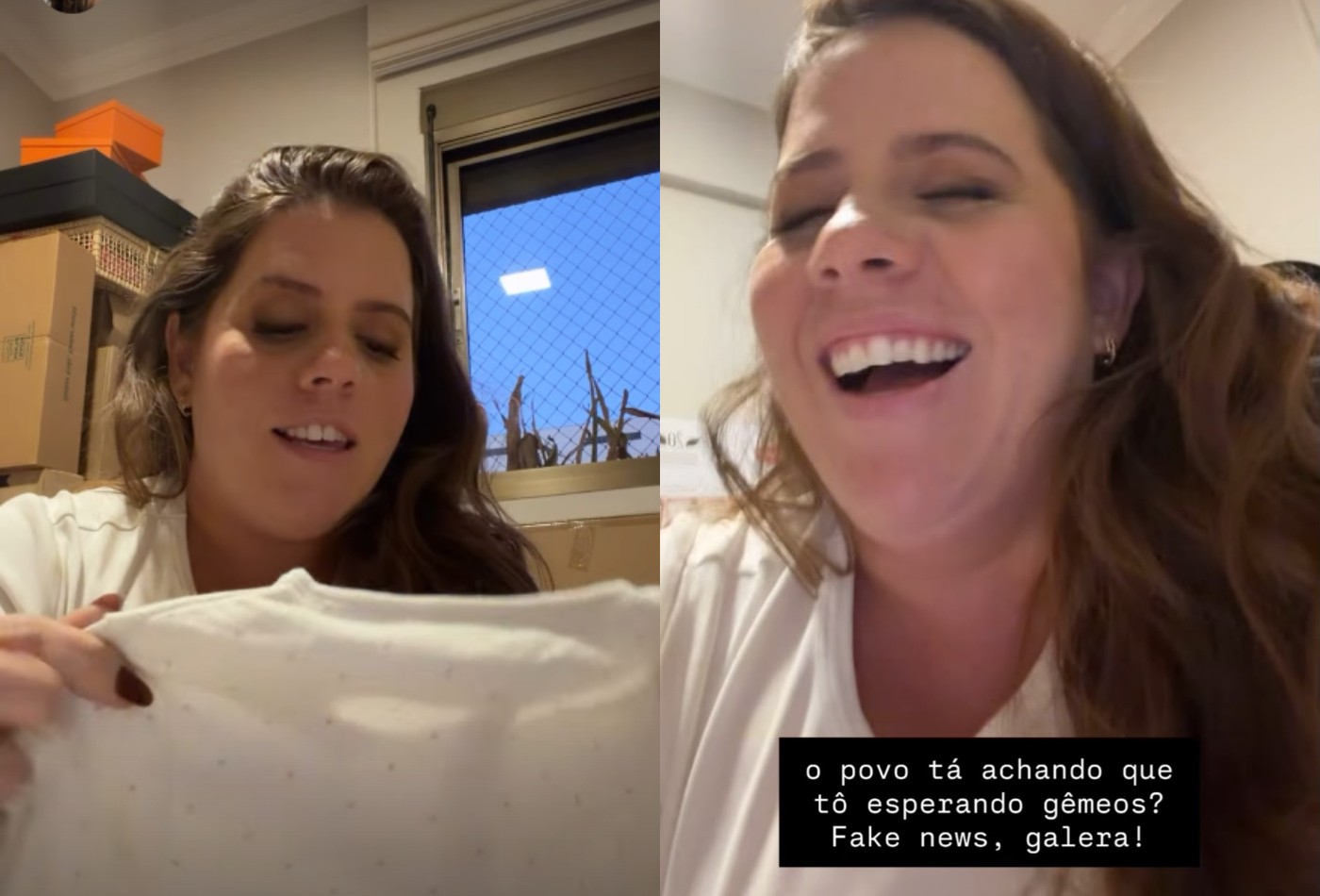 Grávida,Tati Machado mostra roupinhas do filho e nega rumores de gestação de gêmeos; vídeo