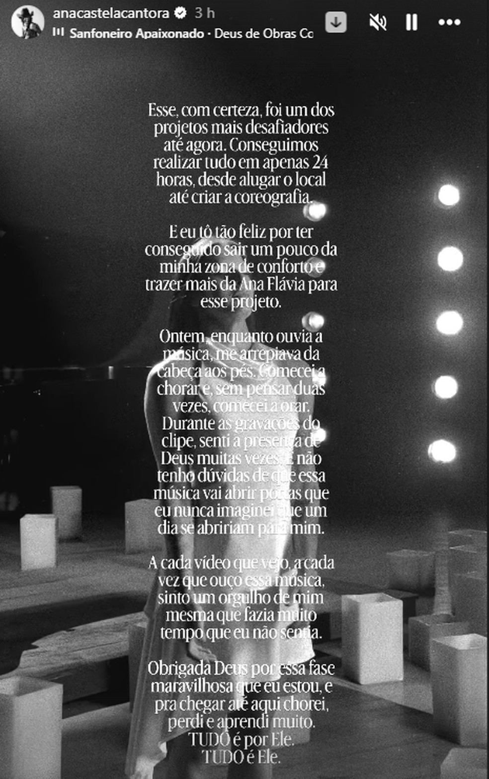 Ana Castela fala sobre novo clipe — Foto: Reprodução/Instagram