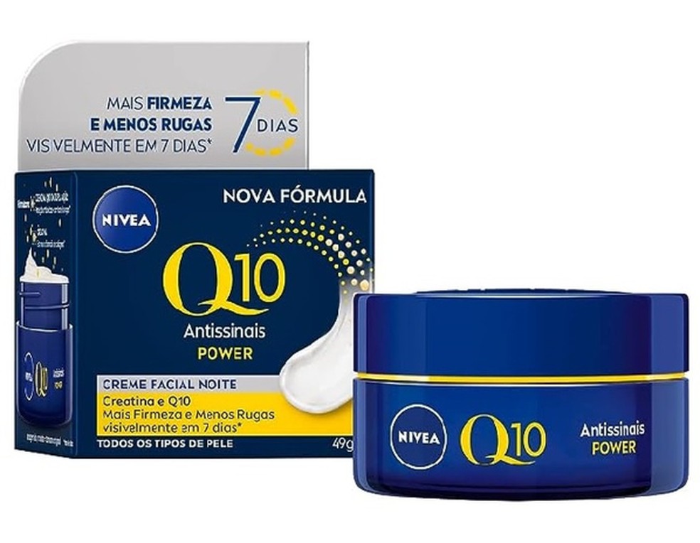 Q10 Antissinais Power Nivea promete amenizar as rugas e melhorar a firmeza da pele  — Foto: reprodução/amazon