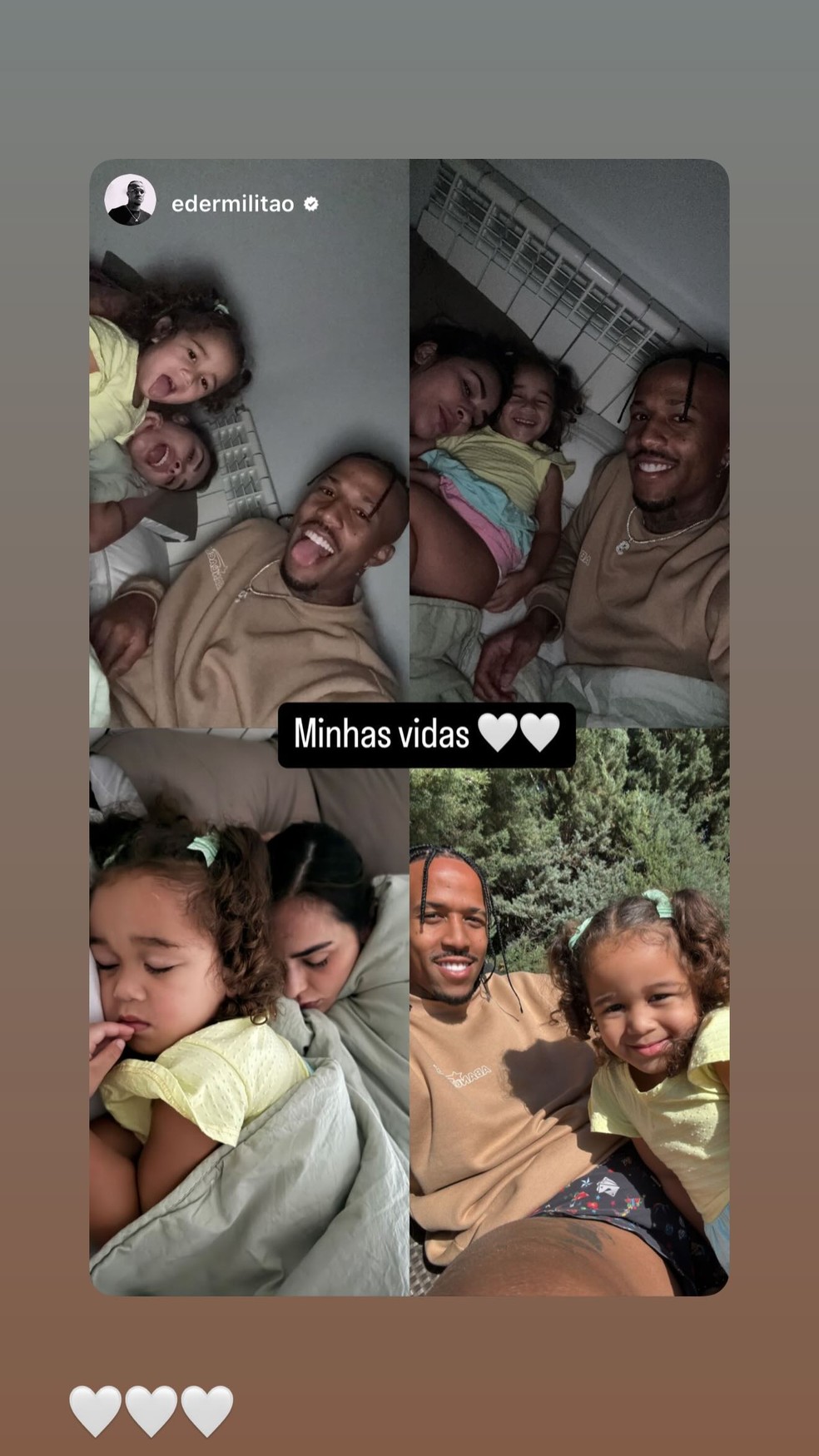 Milit&atilde;o, Taina Castro e Cecilia &mdash; Foto: Reprodu&ccedil;&atilde;o/Instagram