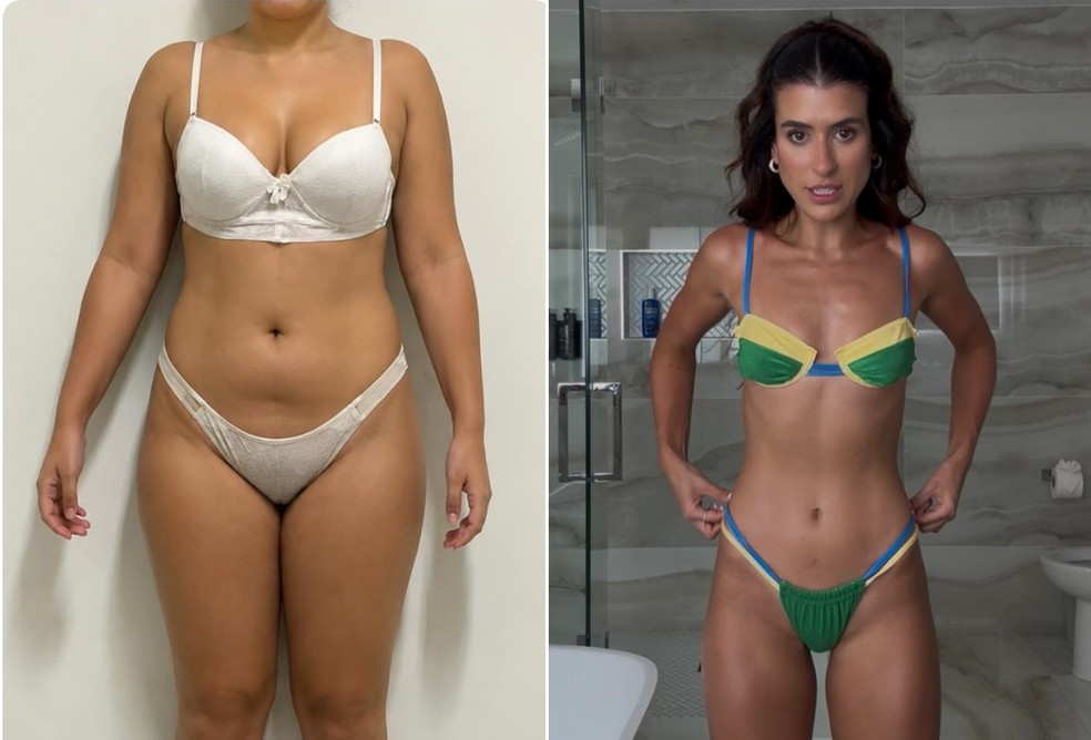 Luana Zucoloto mostra antes e depois do corpo — Foto: Reprodução/Instagram