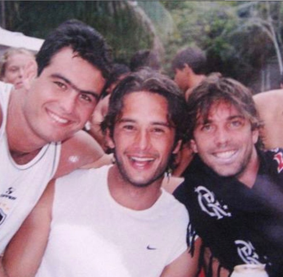 Galãs da década de 90: Thierry Figueira, Rodrigo Santoro e Marcelo Faria — Foto: Reprodução do Instagram