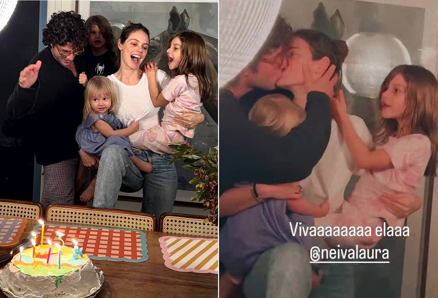 Laura Neiva faz 33 anos e comemora em festinha com a família